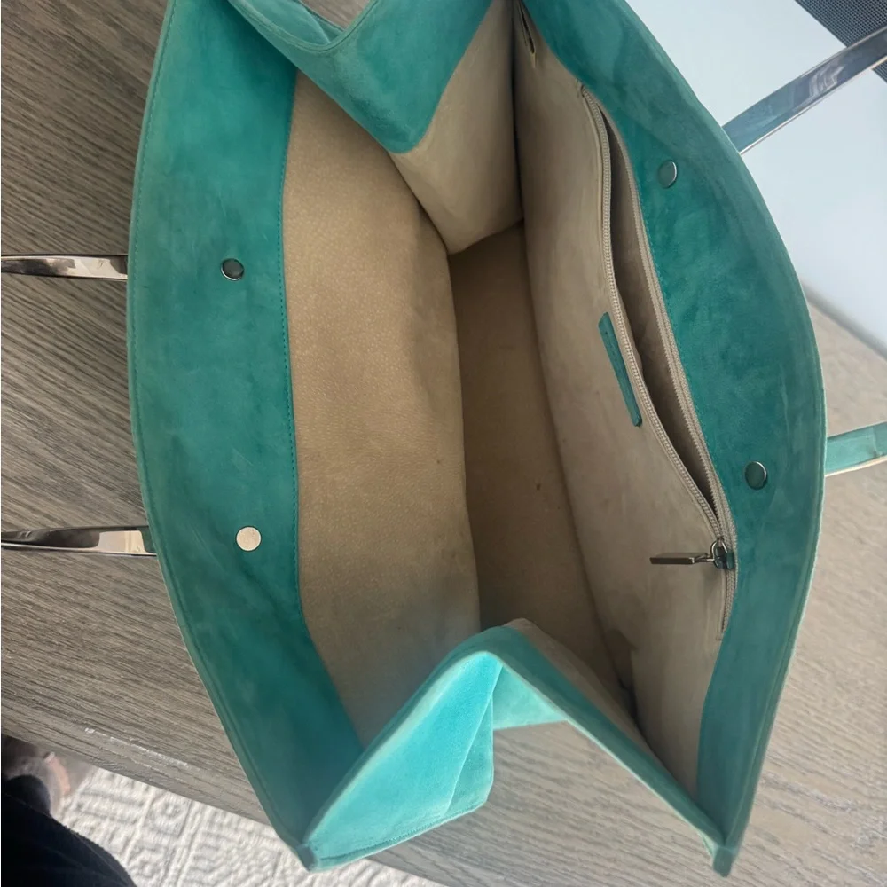 Turquoise Ralph Lauren tote bag